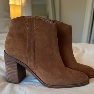 Lucky Brand Brown Suede Ankle Boots